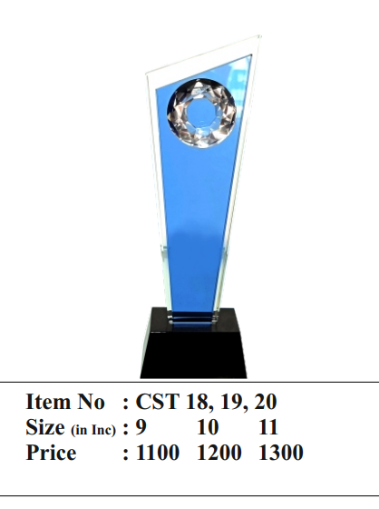 Blue Crystal Corporate Trophy Award
