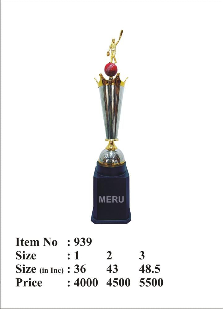 Metal Cricket Trophy for athletic medals