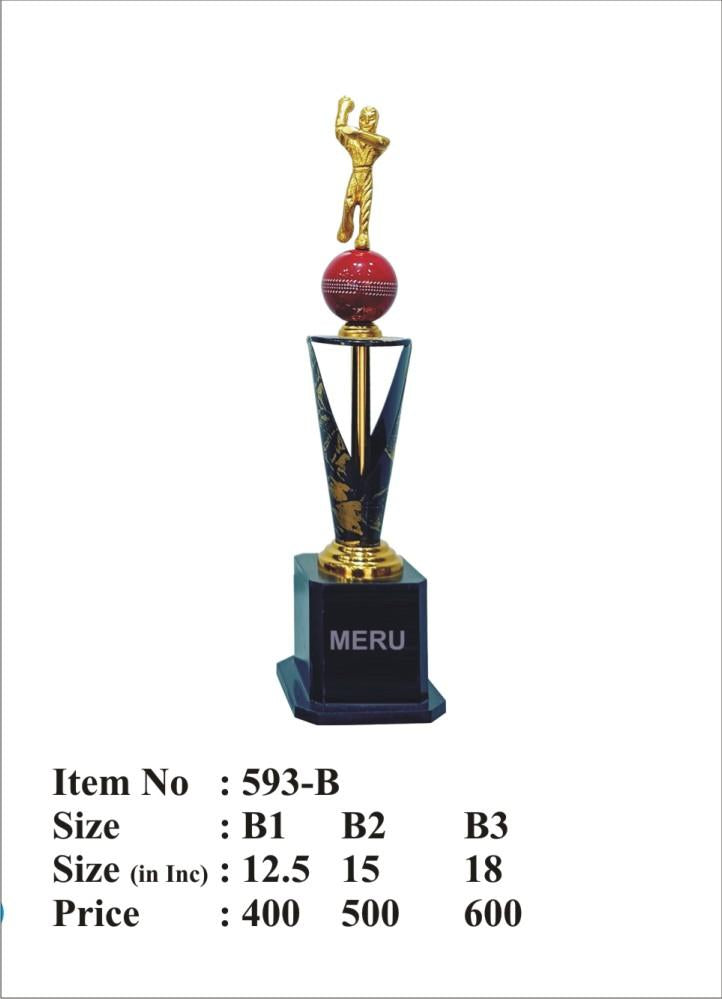 Gold batsman cricket trophy