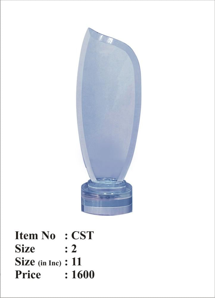Crystal flame award trophy