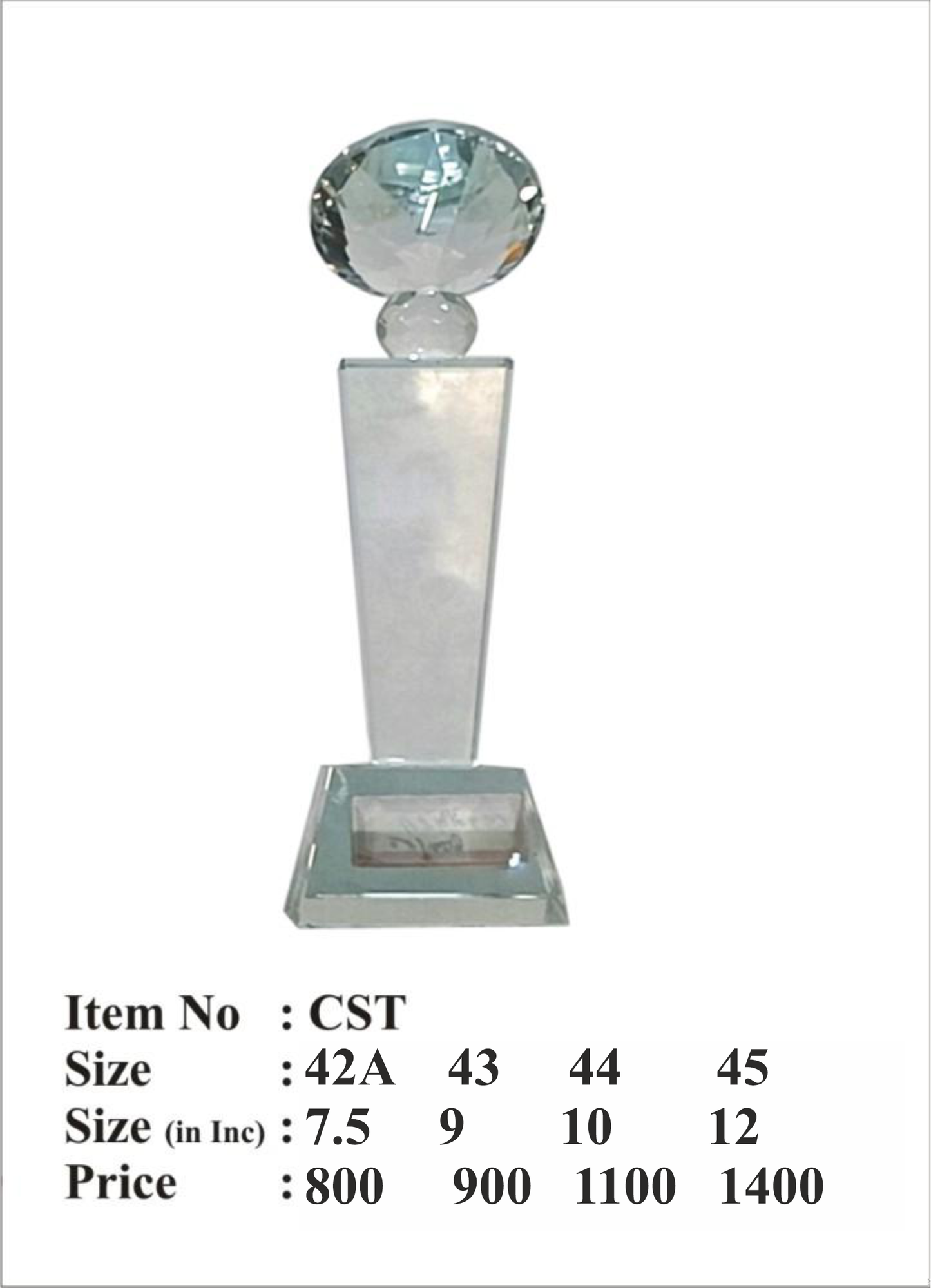 Crystal Globe Corporate Trophy