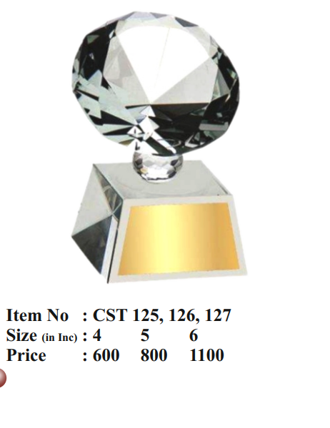 Crystal Diamond Corporate Award Trophy crystal diamond award trophy cst 125