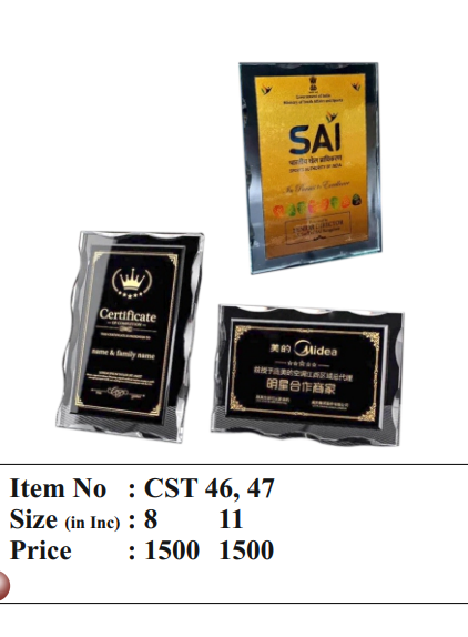 Elegant Crystal Trophy Award
