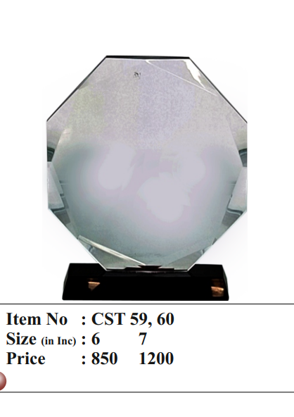 Elegant crystal corporate trophy