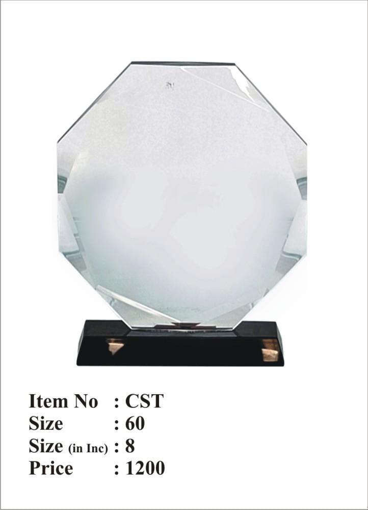 Elegant crystal corporate trophy