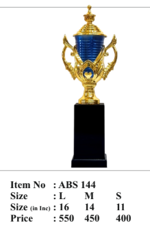 Blue and Gold Trophy Award abs144