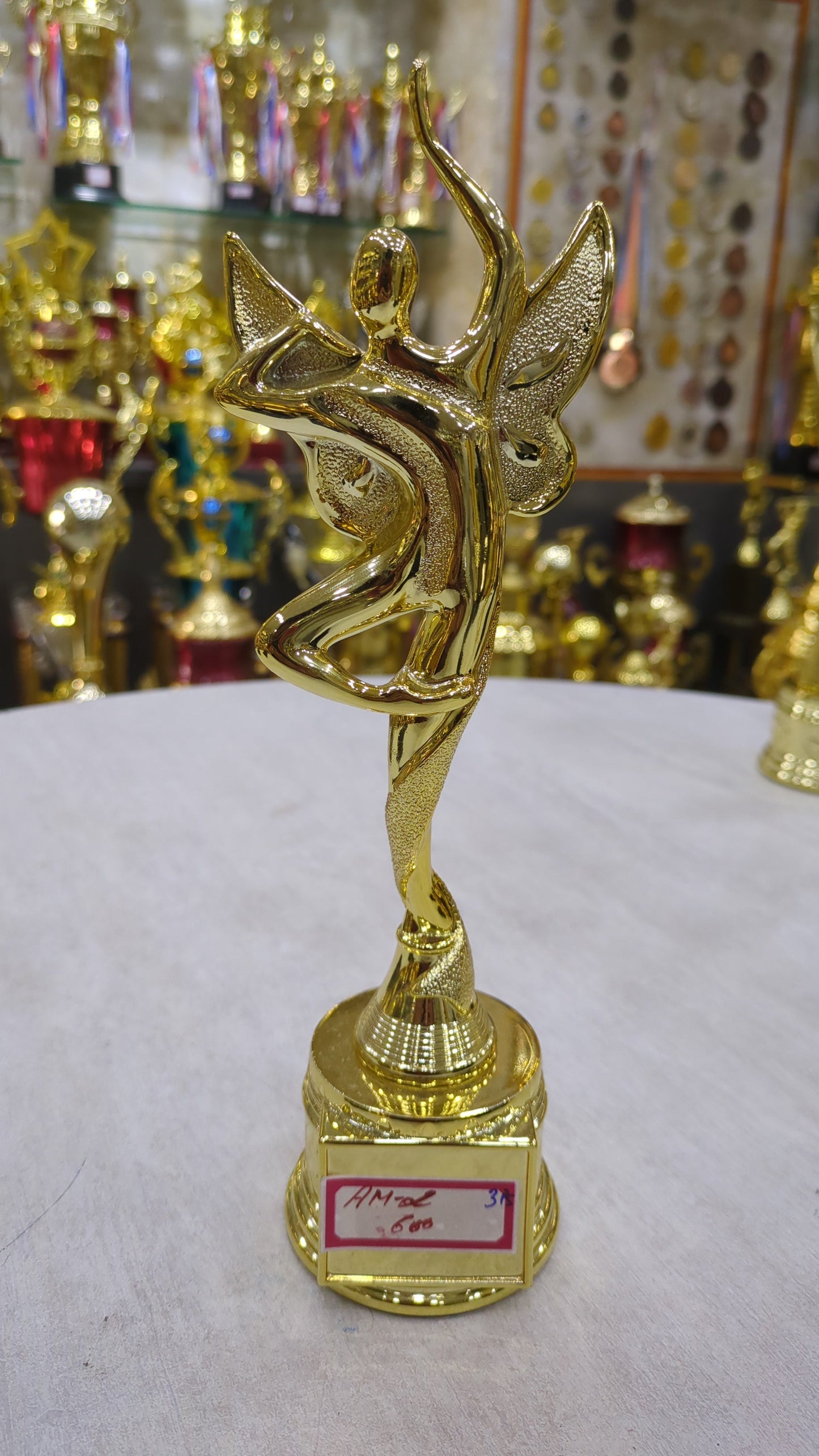 Elegant Gold Dance Figure Premium Trophy