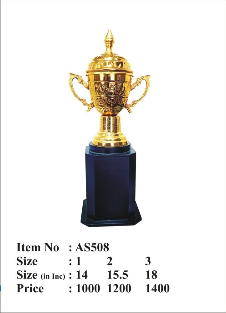 Gold Metal Trophy on Black Base
