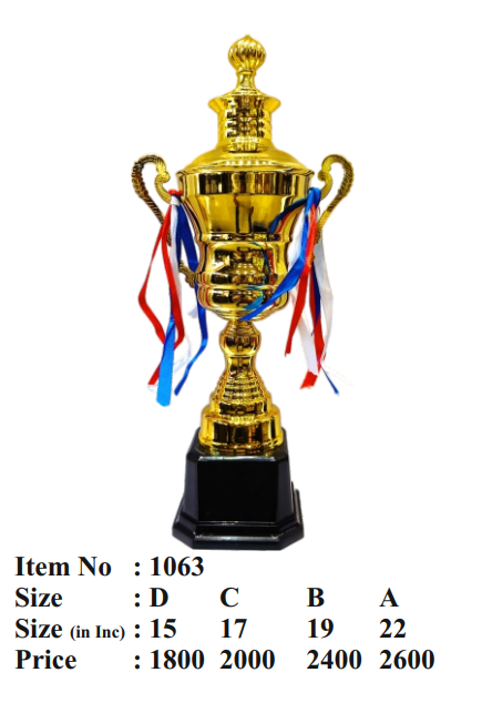 Metal Trophy Cup Corporate Athletic Awards gold metal trophy cup 1063