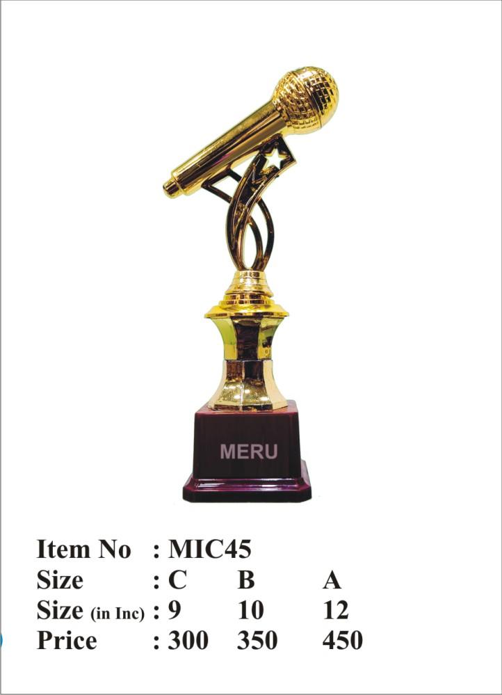 Golden Microphone Trophy - fiber trophies
