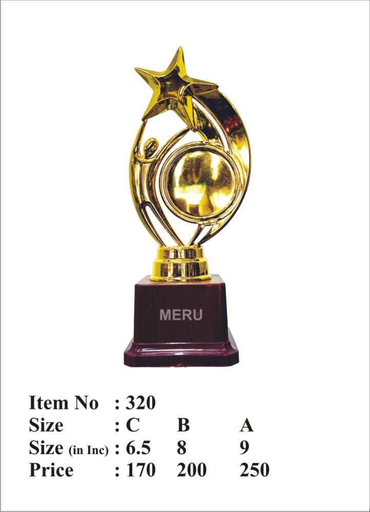 Gold star achievement Fibre-Trophy