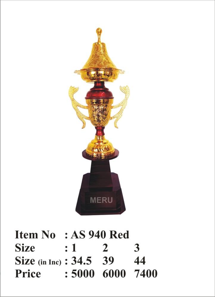 Red and Gold Metal Custom Trophy