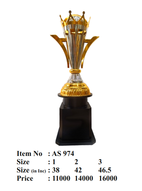 Champion's Metal Trophy Award as 974