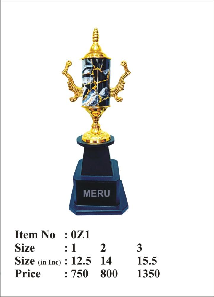 Close-up of a Metal Corporate Trophy
