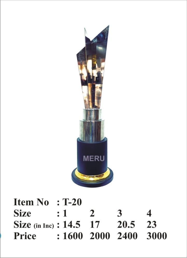 Custom Metal Trophy with Engraved Medals