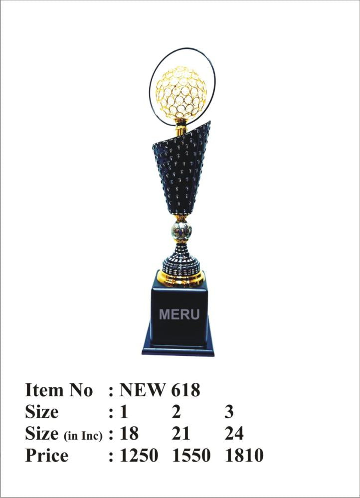 Black and gold premium trophy award