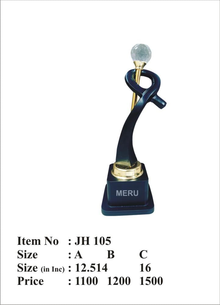 Elegant crystal corporate trophy