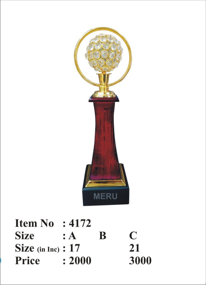 Premium Crystal Globe Trophy