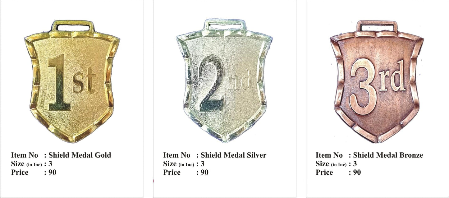 Engraved athletic medals for awards