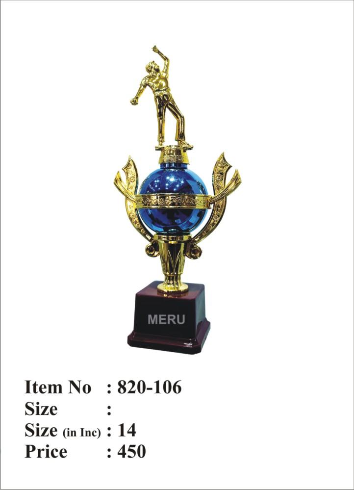 Blue and Gold Athlete Fiber Trophy 820-106