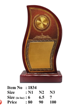 Elegant wooden corporate trophy