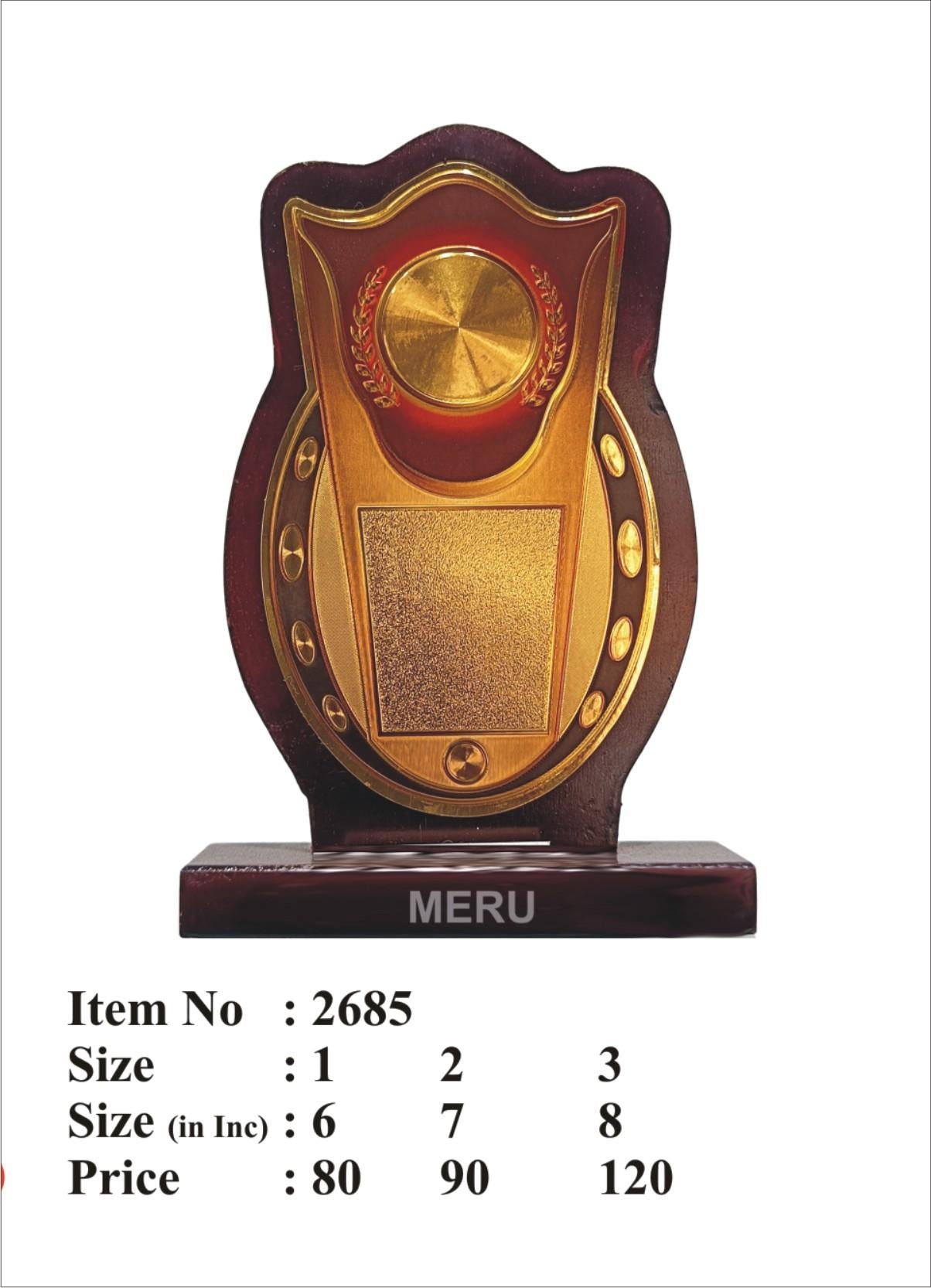 Elegant wooden memento for awards.