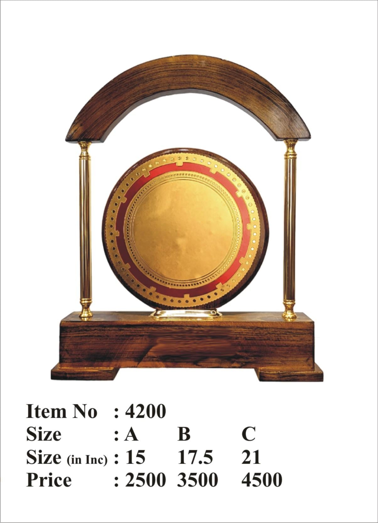 Elegant wooden corporate trophy