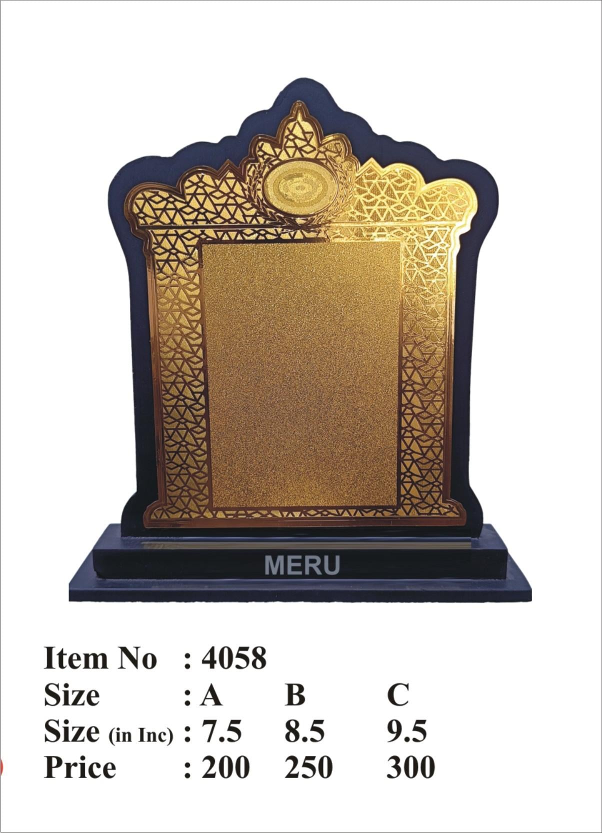 Custom engraved wooden memento award