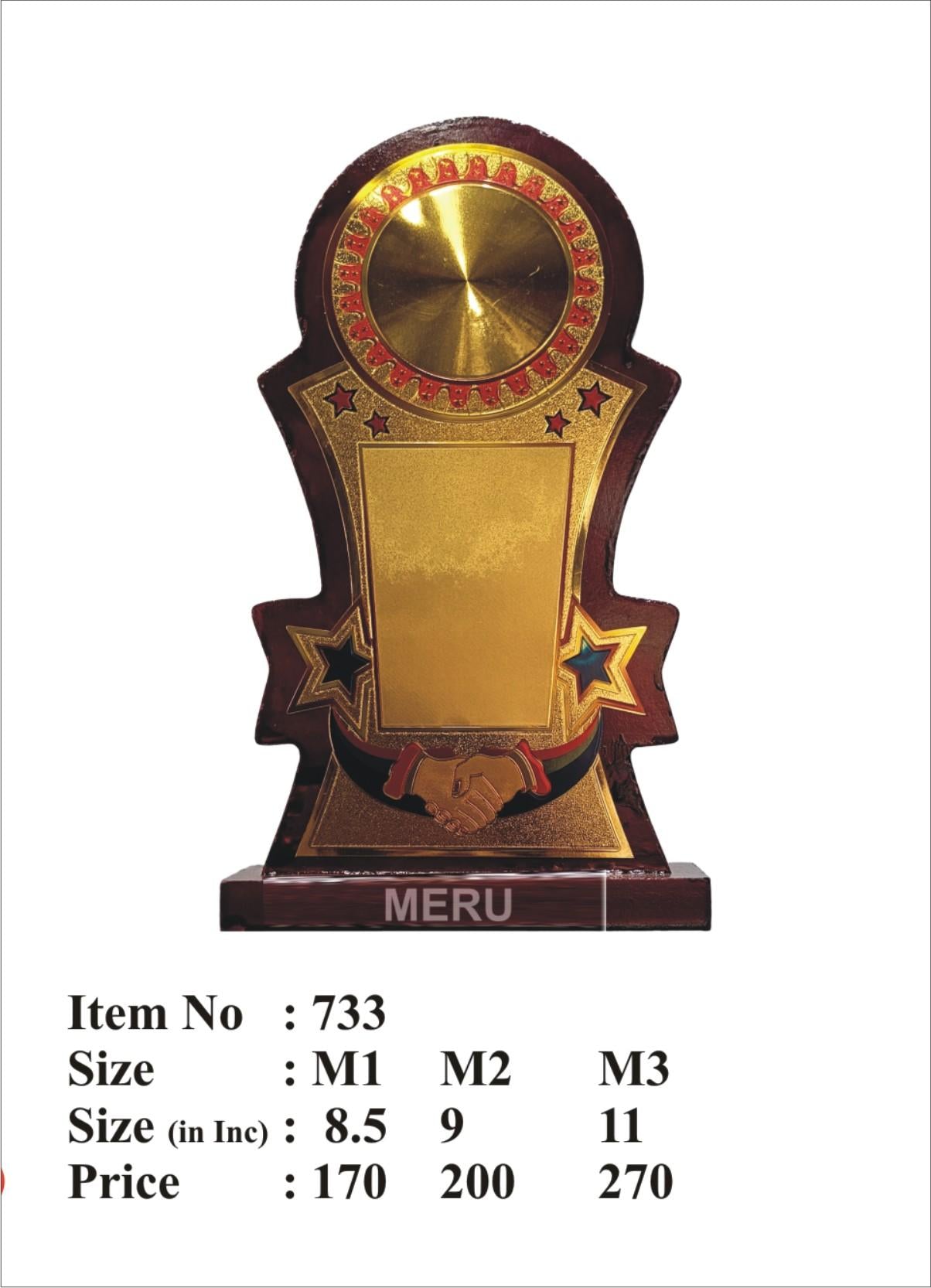 Wooden memento for corporate award