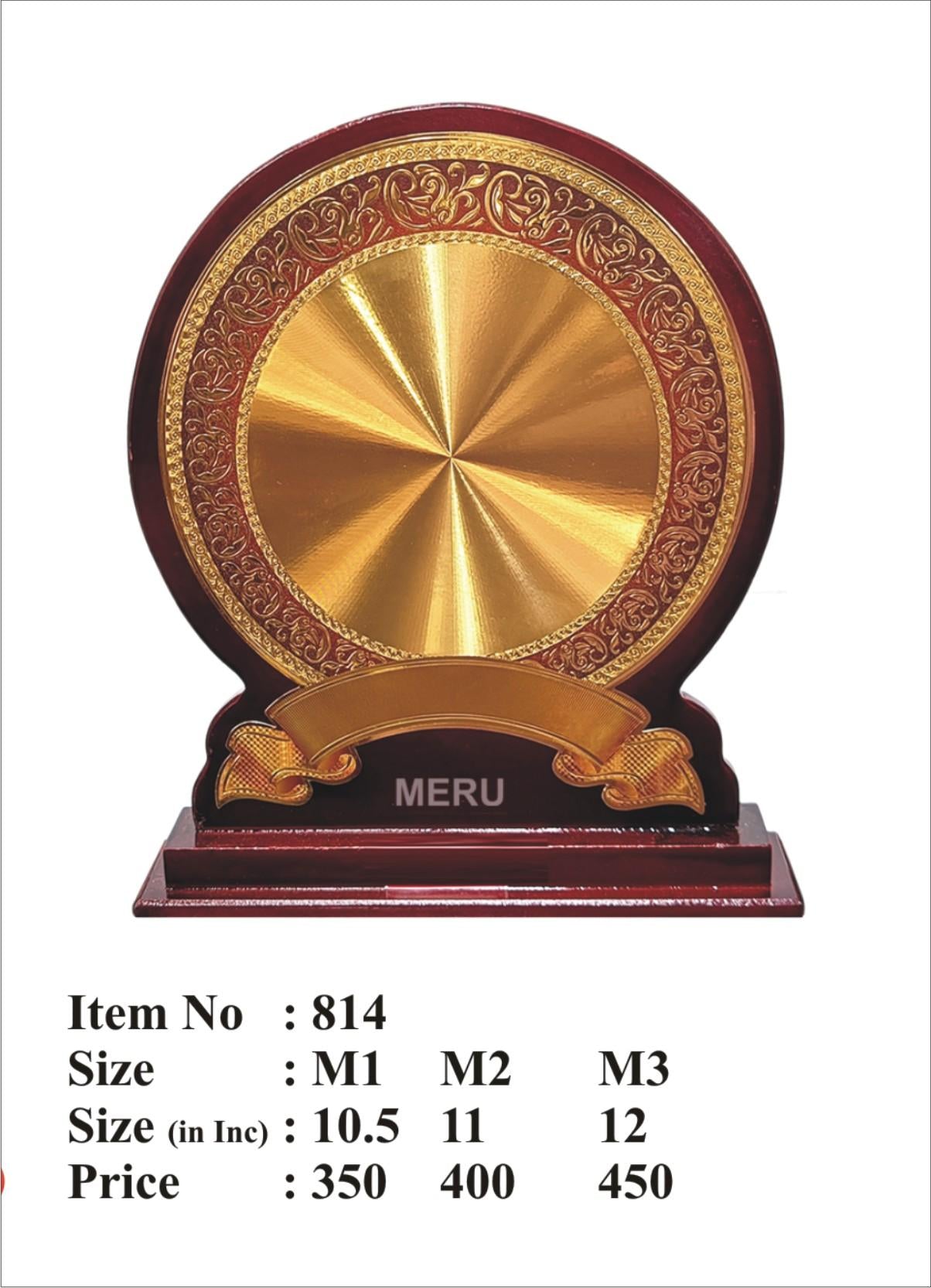 Elegant wooden recognition award trophy.