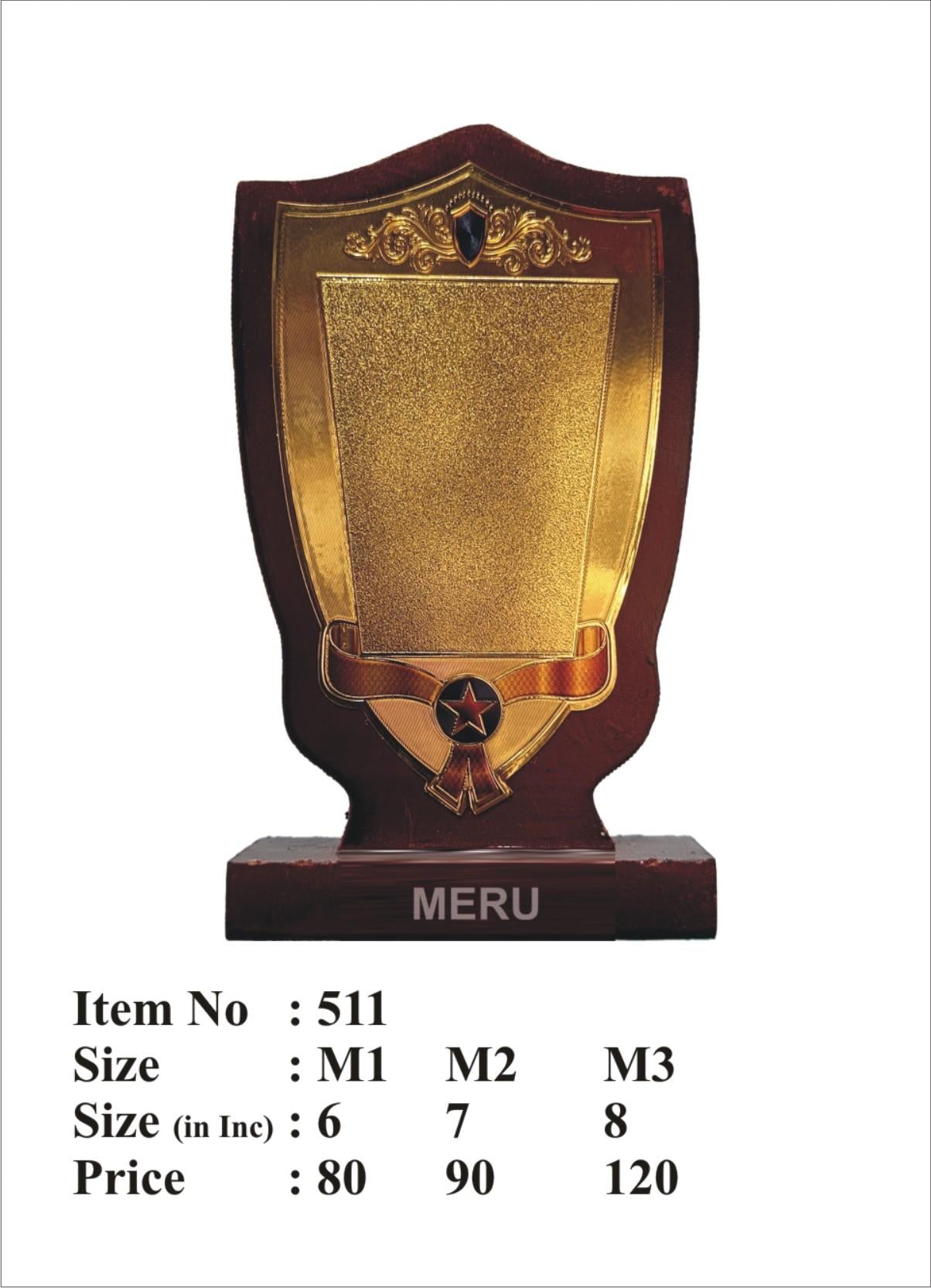 Engraved wooden corporate trophy