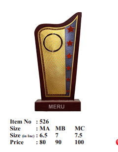 Elegant wooden memento with gold plate; perfect for recognition awards.