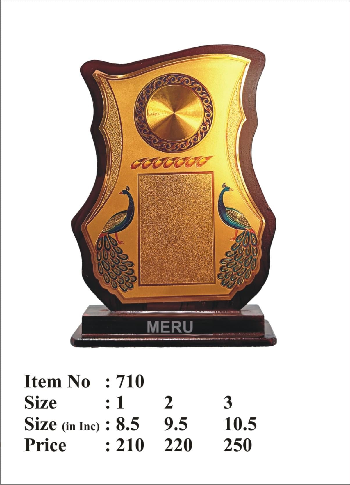 Elegant Wooden Peacock Memento