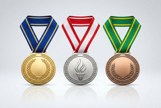 Custom Medals With Ribbon and Lanyard in India — Meru Trophy