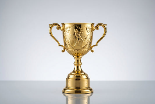 Gold Cricket Trophies for Tournament Winners in India — Meru Trophy