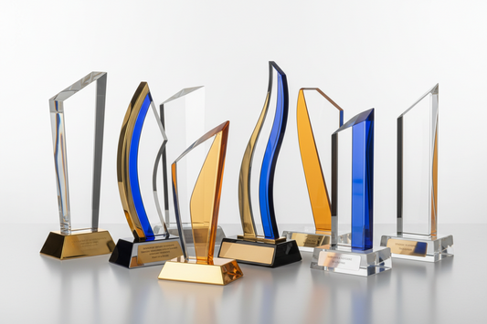 Modern acrylic trophy designs for contemporary recognition