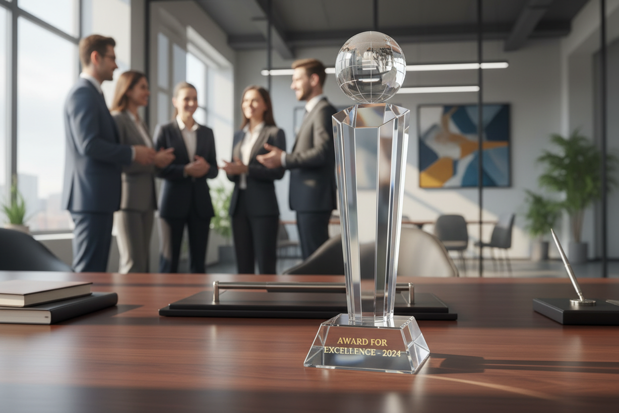 Corporate Recognition with Crystal Trophies: A Success Guide – Meru Trophy