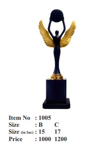 Gold Winged Globe Acrylic Trophy 1005 - Ideal for corporate trophy design and recognition awards.