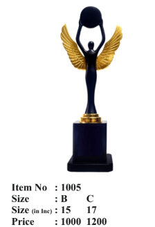 Premium Acrylic Trophy with Gold Winged Figure 1005
