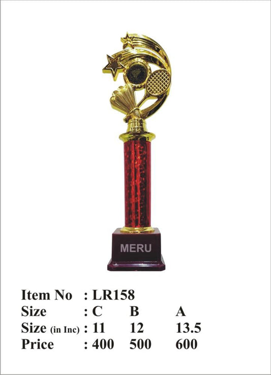 Gold Badminton Trophy Award