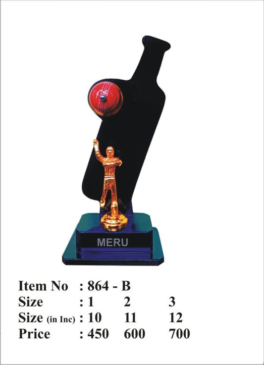 Acrylic Cricket Bat Trophy