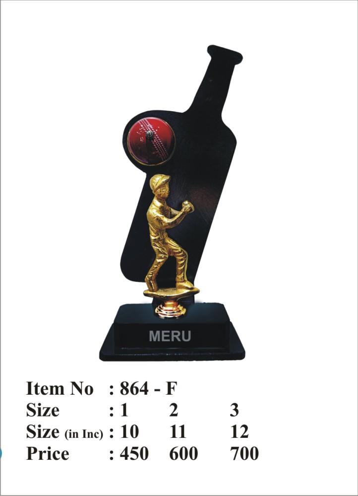 Cricket Batsman Acrylic Trophy