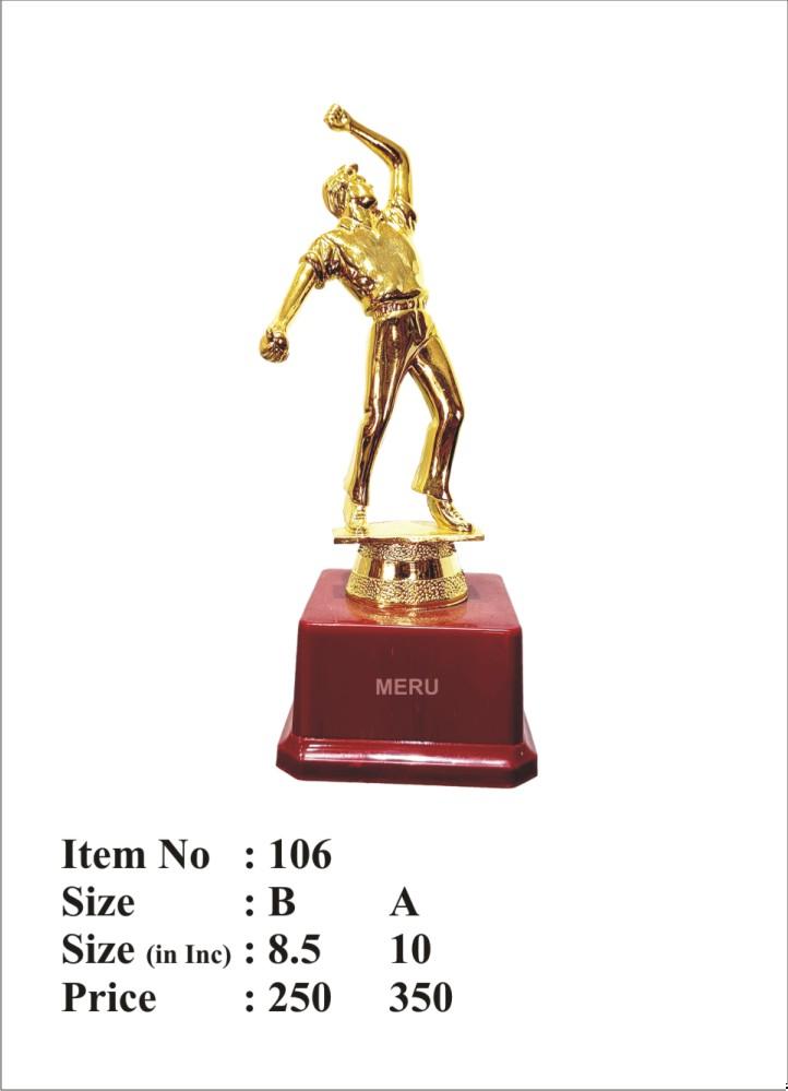 Gold Cricket Bowler Trophy
