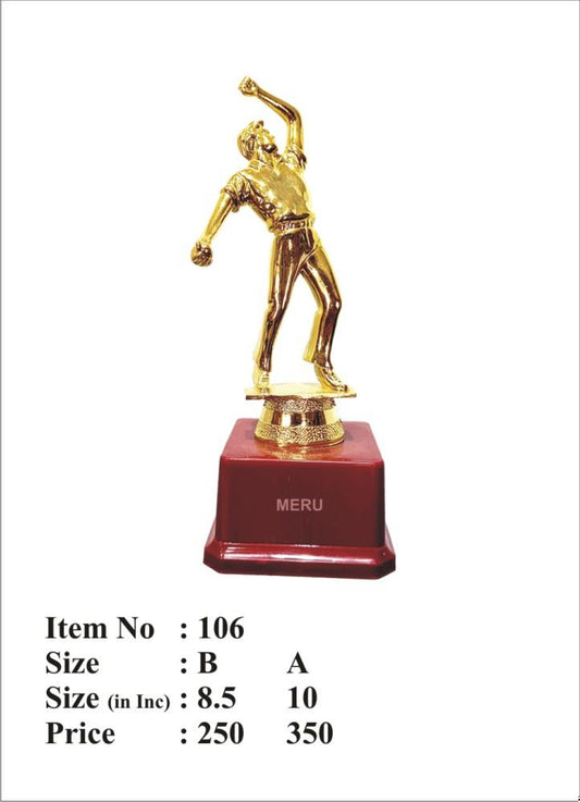 Gold Cricket Bowler Trophy