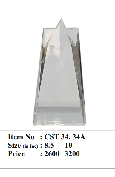 Crystal Star Trophy - Recognition Award