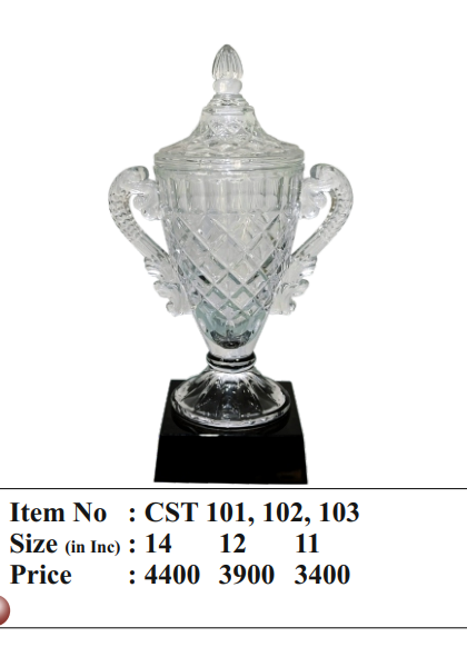 Elegant Crystal Trophy Award