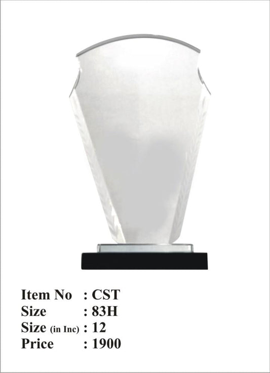 Elegant crystal trophy award