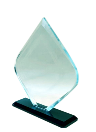 Diamond Shaped Crystal Trophy