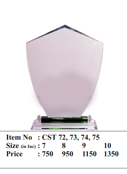 Elegant crystal trophy