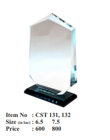 Hexagonal crystal trophy award